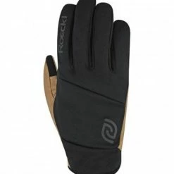Roeckl Valepp Winter Fahrrad Handschuhe Schwarz/camel Beige 2022