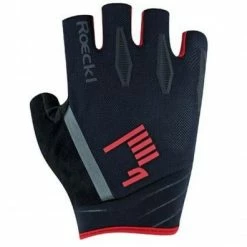 Roeckl Isera Fahrrad Handschuhe Kurz Schwarz/rot 2023