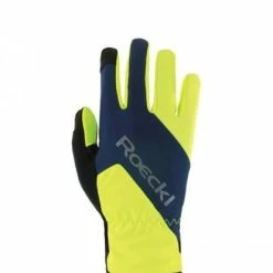 Roeckl Zarasai Kinder Winter Fahrrad Handschuhe Lang Fluo Gelb/blau 2023