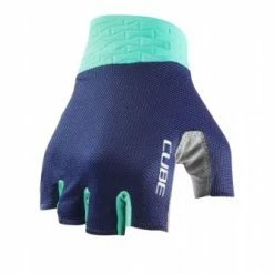 Cube Performance Fahrrad Handschuhe Kurz Blau/grün 2023