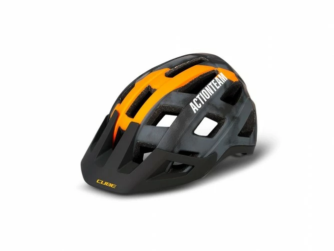 Cube Badger X Action Team MTB Fahrrad Helm Grau/orange 2023 3 Cube Badger X Action Team MTB Fahrrad Helm Grau/orange 2023