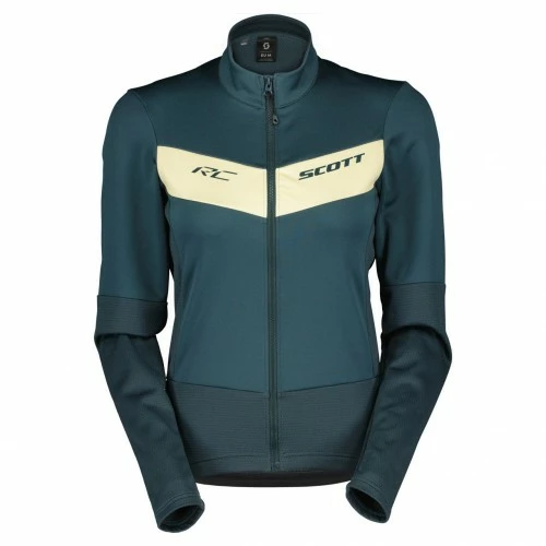 Scott RC Warm Hybrid WB Damen Winter Fahrrad Jacke Petrol Grün/gelb 2023 3 Scott RC Warm Hybrid WB Damen Winter Fahrrad Jacke Petrol Grün/gelb 2023