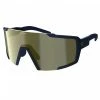 Scott Shield Wechselscheiben Fahrrad Brille Blau/goldfarben Chrome -Brillen Verkäufe 2753807256052