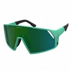 Scott Pro Shield Wechselscheiben Fahrrad Brille Türkis/grün Chrome