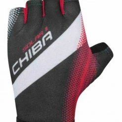 Chiba Solar II Fahrrad Handschuhe Kurz Schwarz/rot 2023