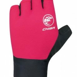 Chiba Team Glove Fahrrad Handschuhe Kurz Rot/schwarz 2023