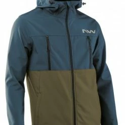 Northwave Easy Out Softshell Gravel Fahrrad Winterjacke Blau/grün 2024
