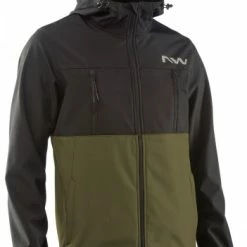 Northwave Easy Out Softshell Gravel Fahrrad Winterjacke Schwarz/grün 2024