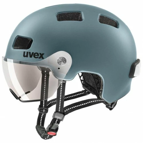 Uvex Rush Visor City Fahrrad Helm Matt Blau 2023 2 Uvex Rush Visor City Fahrrad Helm Matt Blau 2023