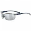 Uvex Sportstyle 114 Wechselscheiben Fahrrad / Sport Brille Grau/blau/litemirror Silberfarben