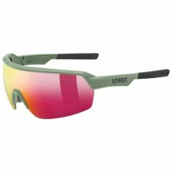 Uvex Sportstyle 227 Fahrrad / Sport Brille Grün/mirror Rot