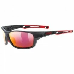 Uvex Sportstyle 232 Polavision Sport / Freizeit Brille Matt Schwarz/mirror Rot