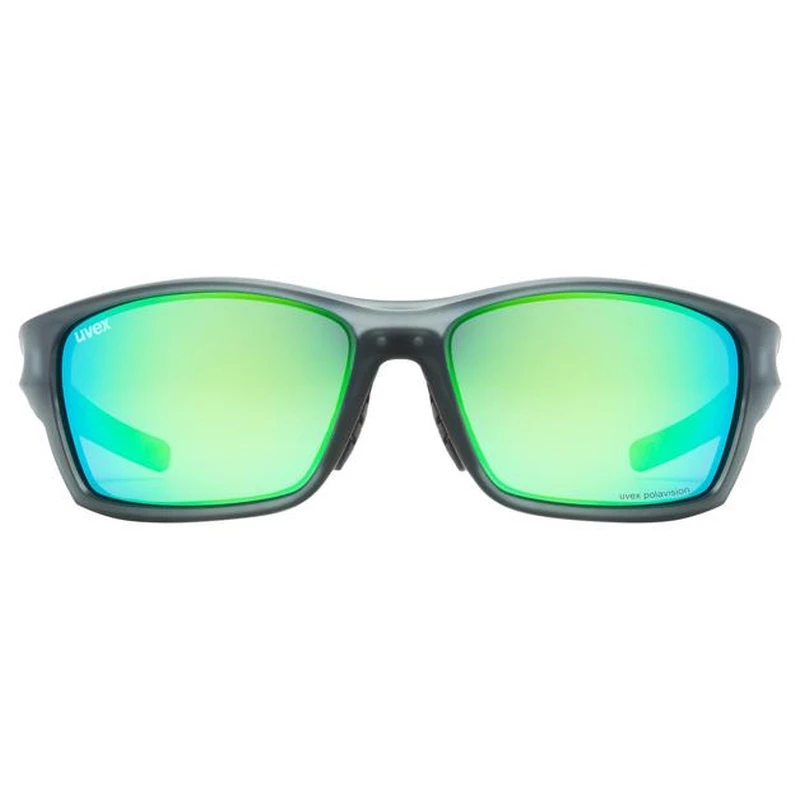 Uvex Sportstyle 232 Polavision Sport / Freizeit Brille Matt Grau/mirror Grün 7 Uvex Sportstyle 232 Polavision Sport / Freizeit Brille Matt Grau/mirror Grün – Bild 5